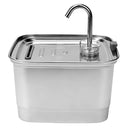 Bebedouro automático portátil e silencioso de 3 litros em aço inoxidável para animais de estimação, com filtro e visor. Ideal para cães e gatos.