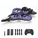 Aeronave RC DLI Espuma Resistente Batida Luz LED Colorida 2.4G, Decolagem Automática E Duas Baterias Presente Menino E Menina