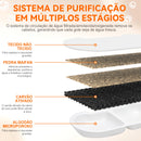 Bebedouro automático portátil e silencioso de 3 litros em aço inoxidável para animais de estimação, com filtro e visor. Ideal para cães e gatos.