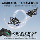 Aeronave RC DLI Espuma Resistente Batida Luz LED Colorida 2.4G, Decolagem Automática E Duas Baterias Presente Menino E Menina
