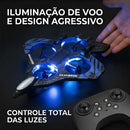 Aeronave RC DLI Espuma Resistente Batida Luz LED Colorida 2.4G, Decolagem Automática E Duas Baterias Presente Menino E Menina