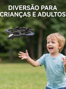 Aeronave RC DLI Espuma Resistente Batida Luz LED Colorida 2.4G, Decolagem Automática E Duas Baterias Presente Menino E Menina
