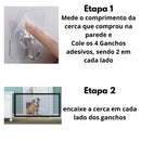 Cerca para Cães e Gatos com Porta Removível e Tela de Proteção para Animais de Estimação