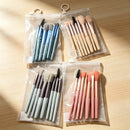 Conjunto multifuncional de 8 pincéis de maquiagem macios e fofinhos, ideais para base, blush, pó, sombra, esfumar com pincel kabuki. Ferramenta de beleza para uso diário.