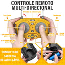 Retroescavadeira elétrica Brastoy amarela premiumcom 9 funções e controle remoto