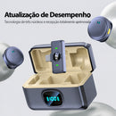 Microfone Sem Fio de Lapela Magnético com Redução de Ruído