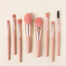 Conjunto multifuncional de 8 pincéis de maquiagem macios e fofinhos, ideais para base, blush, pó, sombra, esfumar com pincel kabuki. Ferramenta de beleza para uso diário.