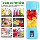 Mini Espremedor Elétrico Portátil USB Recarregável para Sucos Frescos