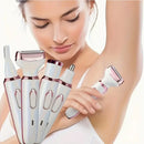 Aparador de Pelos Feminino 4 em 1 à Prova d’Água para Corpo e Região Íntima