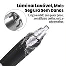 Kit aparador de pelos do nariz 3 em 1, barbeador elétrico profissional para orelhas, pescoço e sobrancelhas, ferramenta versátil para remoção de pelos faciais, ideal para homens e mulheres.